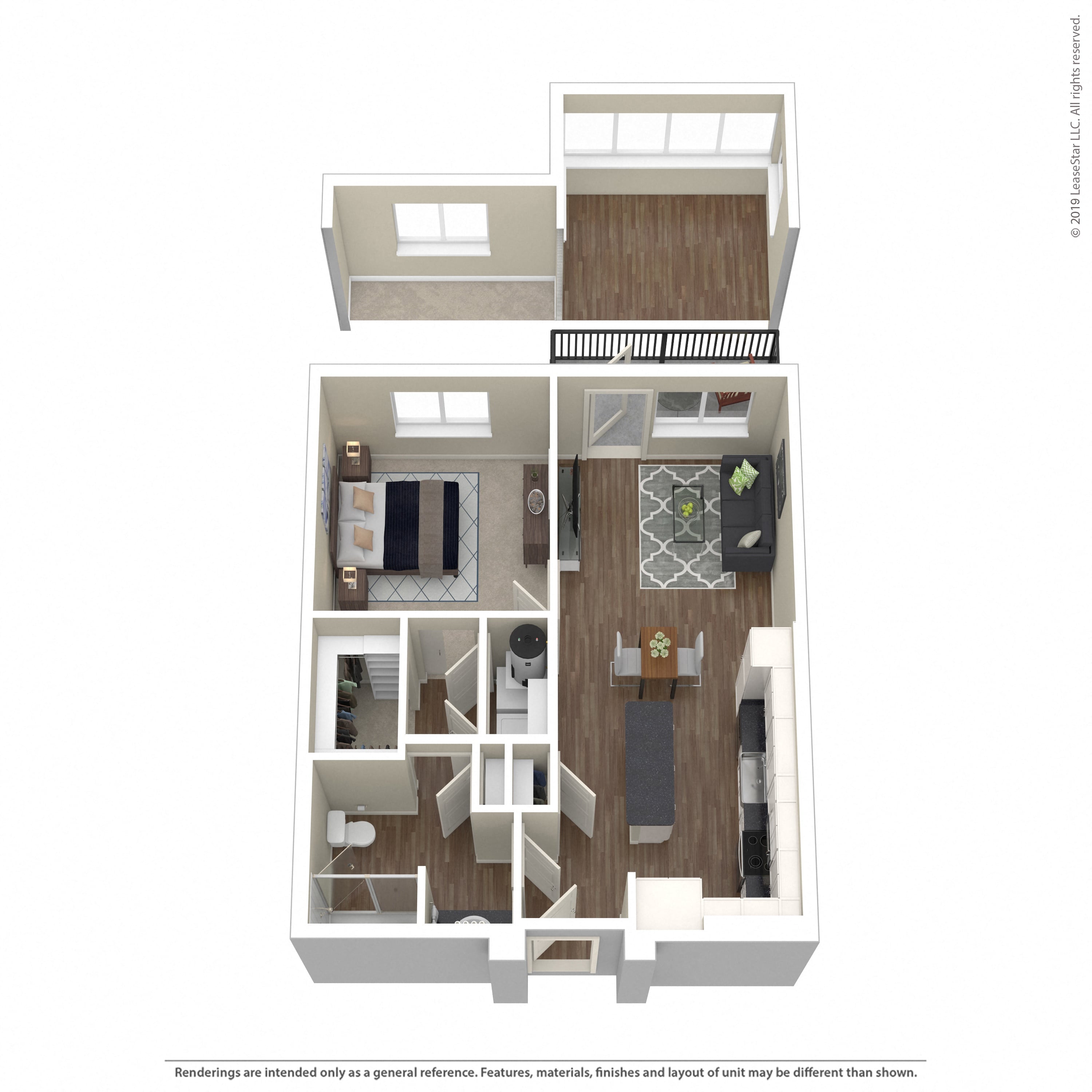 Floor plan layout diagram for 1A